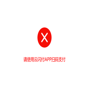 请使用云闪付APP扫码支付