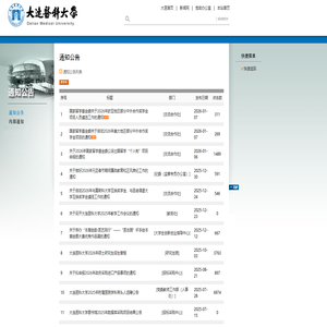 大连医科大学通知公告